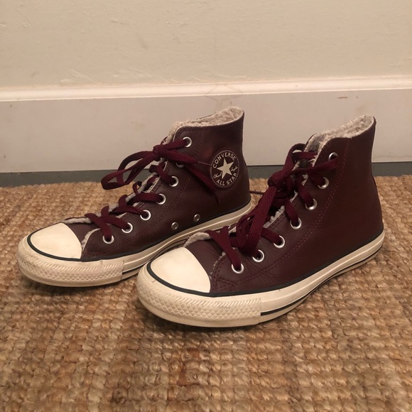fleece converse shoes